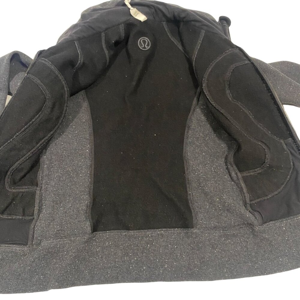 Lululemon Cuddle Up Jacket Gray‎ Sparkle Size 4 - Picture 9 of 11